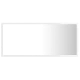 LED Bathroom Mirror High Gloss White 90x8.5x37 cm Acrylic - Side View