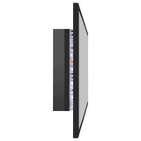 LED Bathroom Mirror High Gloss Black 90x8.5x37 cm Acrylic - 45-Degree Angle