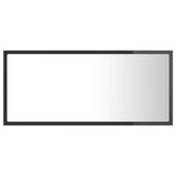 LED Bathroom Mirror High Gloss Grey 90x8.5x37 cm Acrylic - Side View