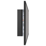 LED Bathroom Mirror High Gloss Grey 90x8.5x37 cm Acrylic - 45-Degree Angle