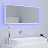 LED Bathroom Mirror White 100x8.5x37 cm Acrylic - Side View