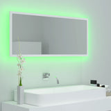 LED Bathroom Mirror White 100x8.5x37 cm Acrylic - Top-Down View