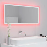 LED Bathroom Mirror White 100x8.5x37 cm Acrylic - 45-Degree Angle