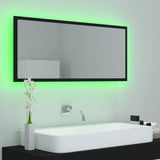 LED Bathroom Mirror Black 100x8.5x37 cm Acrylic - Top-Down View