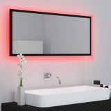 LED Bathroom Mirror Black 100x8.5x37 cm Acrylic - 45-Degree Angle