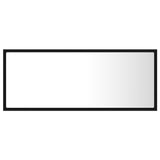 LED Bathroom Mirror Black 100x8.5x37 cm Acrylic - Close-Up Angle