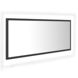 LED Bathroom Mirror Grey 100x8.5x37 cm Acrylic - Front View