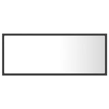 LED Bathroom Mirror Grey 100x8.5x37 cm Acrylic - Close-Up Angle
