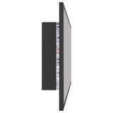 LED Bathroom Mirror Grey 100x8.5x37 cm Acrylic - Low Angle