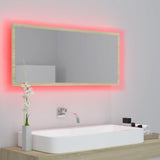 LED Bathroom Mirror Sonoma Oak 100x8.5x37 cm Acrylic - 45-Degree Angle