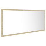 LED Bathroom Mirror Sonoma Oak 100x8.5x37 cm Acrylic - Rear View