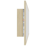 LED Bathroom Mirror Sonoma Oak 100x8.5x37 cm Acrylic - Low Angle