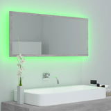 LED Bathroom Mirror Concrete Grey 100x8.5x37 cm Acrylic - Top-Down View