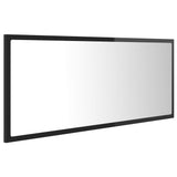 LED Bathroom Mirror High Gloss Black 100x8.5x37 cm Acrylic - Rear View