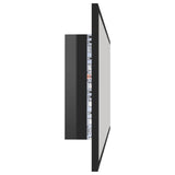 LED Bathroom Mirror High Gloss Black 100x8.5x37 cm Acrylic - Low Angle