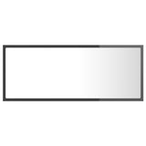 LED Bathroom Mirror High Gloss Grey 100x8.5x37 cm Acrylic - Close-Up Angle