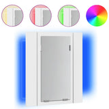 LED Bathroom Mirror Cabinet White 40x12x45 cm Acrylic - Front View