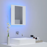 LED Bathroom Mirror Cabinet White 40x12x45 cm Acrylic - Side View