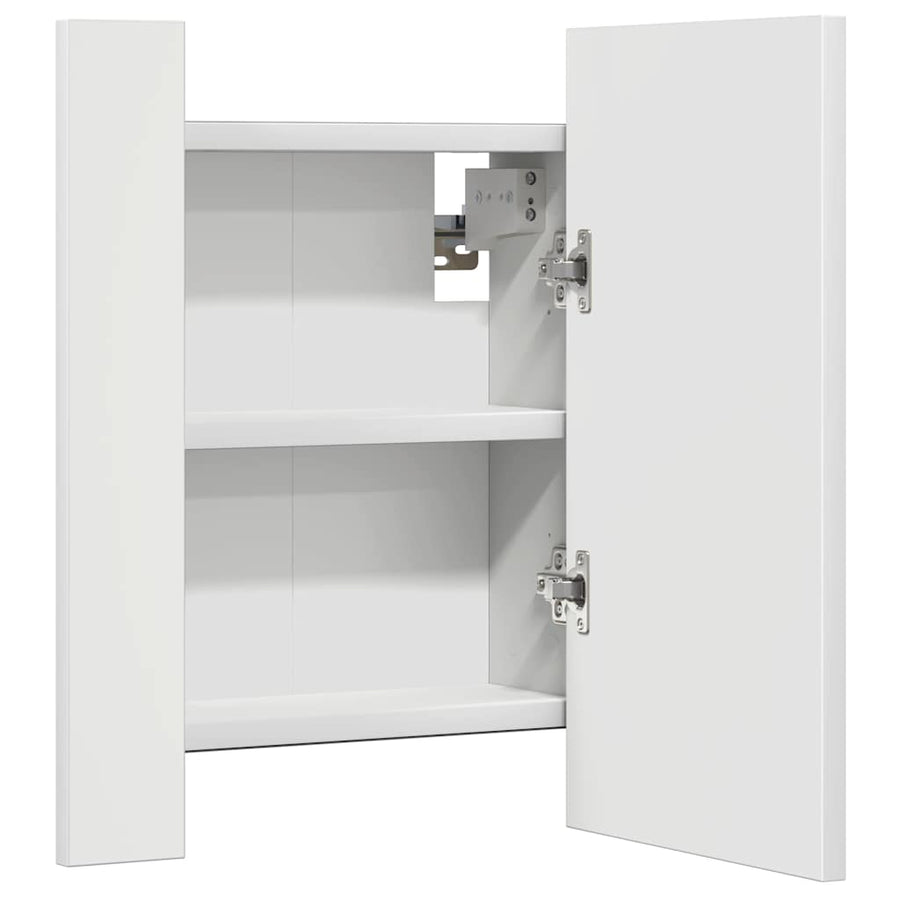 LED Bathroom Mirror Cabinet White 40x12x45 cm Acrylic