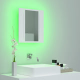 LED Bathroom Mirror Cabinet White 40x12x45 cm Acrylic - Top-Down View
