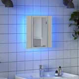 LED Bathroom Mirror Cabinet White 40x12x45 cm Acrylic - Rear View
