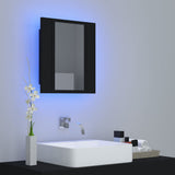 LED Bathroom Mirror Cabinet Black 40x12x45 cm Acrylic - Side View