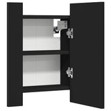 LED Bathroom Mirror Cabinet Black 40x12x45 cm Acrylic