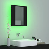 LED Bathroom Mirror Cabinet Black 40x12x45 cm Acrylic - Top-Down View