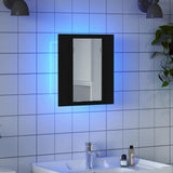 LED Bathroom Mirror Cabinet Black 40x12x45 cm Acrylic - Rear View