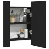 LED Bathroom Mirror Cabinet Black 40x12x45 cm Acrylic