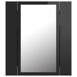 LED Bathroom Mirror Cabinet High Gloss Black 40x12x45 cm Acrylic - Extra Image