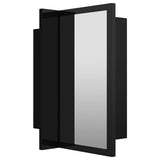 LED Bathroom Mirror Cabinet High Gloss Black 40x12x45 cm Acrylic