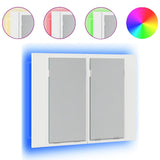 LED Bathroom Mirror Cabinet White 60x12x45 cm Acrylic
