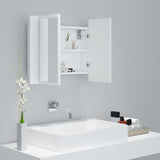 LED Bathroom Mirror Cabinet White 60x12x45 cm Acrylic - Rear View
