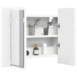 LED Bathroom Mirror Cabinet White 60x12x45 cm Acrylic - Close-Up Angle