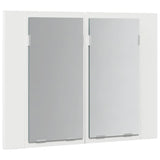 LED Bathroom Mirror Cabinet White 60x12x45 cm Acrylic