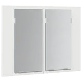 LED Bathroom Mirror Cabinet White 60x12x45 cm Acrylic - Low Angle
