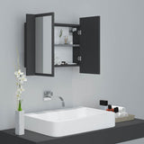 LED Bathroom Mirror Cabinet Grey 60x12x45 cm Acrylic