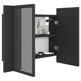 LED Bathroom Mirror Cabinet Grey 60x12x45 cm Acrylic