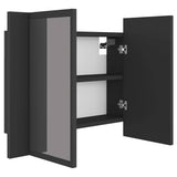 LED Bathroom Mirror Cabinet Grey 60x12x45 cm Acrylic
