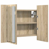 LED Bathroom Mirror Cabinet Sonoma Oak 60x12x45 cm Acrylic - Extra Image