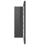 LED Bathroom Mirror Cabinet High Gloss Grey 60x12x45 cm Acrylic