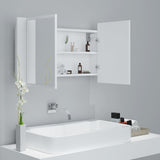 LED Bathroom Mirror Cabinet White 80x12x45 cm Acrylic - Rear View