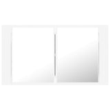 LED Bathroom Mirror Cabinet White 80x12x45 cm Acrylic - Extra Image