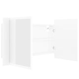 LED Bathroom Mirror Cabinet White 80x12x45 cm Acrylic