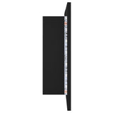 LED Bathroom Mirror Cabinet Black 80x12x45 cm Acrylic - Extra Image