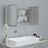 LED Bathroom Mirror Cabinet Concrete Grey 80x12x45 cm Acrylic - Rear View