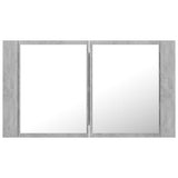 LED Bathroom Mirror Cabinet Concrete Grey 80x12x45 cm Acrylic - Extra Image