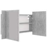 LED Bathroom Mirror Cabinet Concrete Grey 80x12x45 cm Acrylic - Extra Image