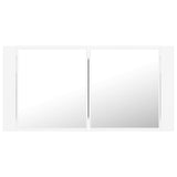 LED Bathroom Mirror Cabinet White 90x12x45 cm Acrylic